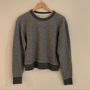 Rag&Bone heather gray logo arm sweatshirt